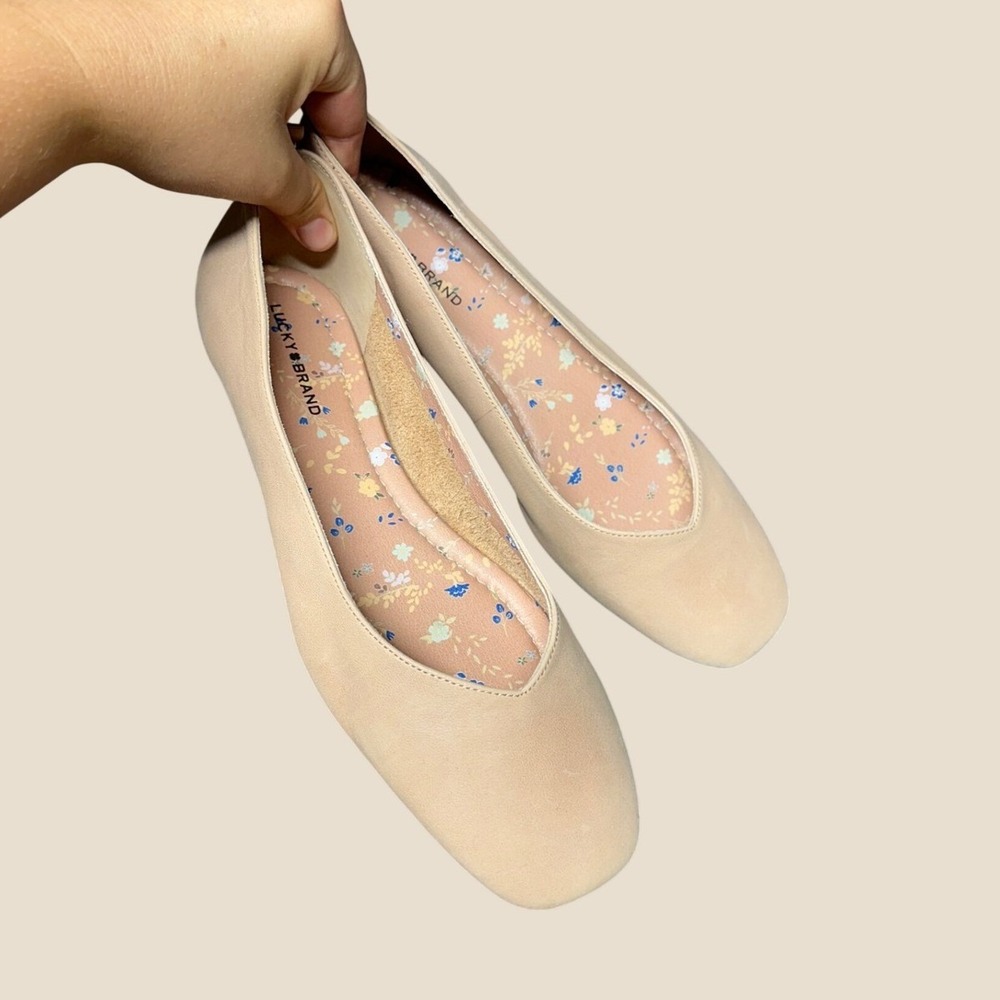Square Toe Leather Ballet Flats Soft Feminine Coquette Romantic Staple Luxury